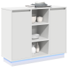 Sideboard com LED Branco 90x32x75 cm em Madeira Compensada 3