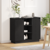 Sideboard com LED Carvalho Preto 90x32x75 cm Madeira de Engenharia 1