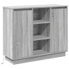 Sideboard con LED Gris Sonoma 90x32x75 cm de Madera Elaborada 2