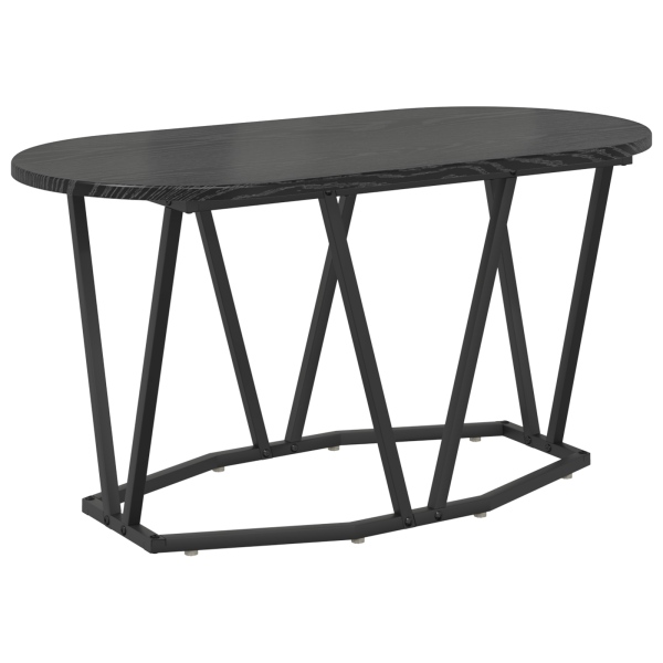 Mesa de centro madera roble negro y metal 80x40x40.5 cm M 2