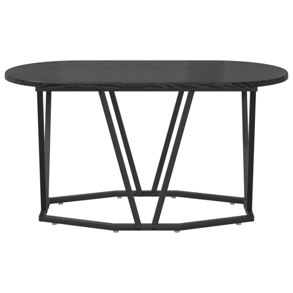 Mesa de centro madera roble negro y metal 80x40x40.5 cm M 4