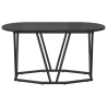 Mesa de centro madera roble negro y metal 80x40x40.5 cm 4