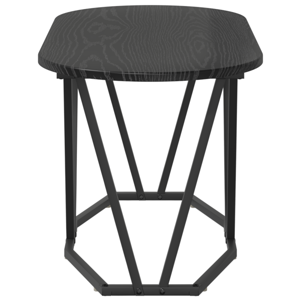 Mesa de centro madera roble negro y metal 80x40x40.5 cm M 5