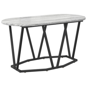 Mesa de Café Cinza Sonoma da - 80x40x40.5 cm. Feita de Madeira Engenheirada e Metal H
