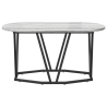 Mesa de Café Cinza Sonoma da - 80x40x40.5 cm. Feita de Madeira Engenheirada e Metal 4