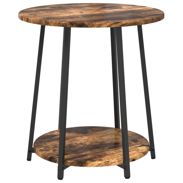 Mesa Lateral  2 pcs Carvalho Defumado em Madeira Compensada e Metal M 5