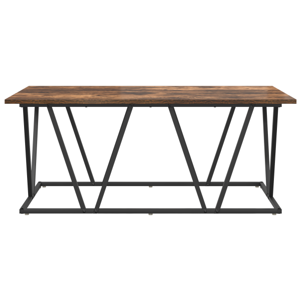 Mesa de Café  Carvalho Fumado 100x50x40 cm Madeira de Engenharia e Metal M 4