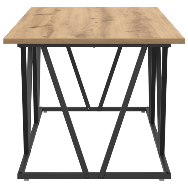 Mesa de café  Artisan de roble 100x50x40 cm. de madera de ingeniería y metal M 5