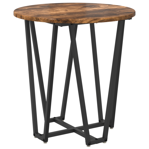 Set 2 mesas auxiliares madera ingeniería roble ahumado y metal M 4