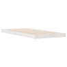 Estrutura de Cama de Chão  Branca 80x210 cm Madeira Sólida de Pinus 2