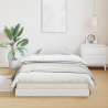 Estrutura de Cama de Chão  Branca 100x210 cm em Madeira Sólida de Pinheiro 4