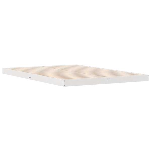 Estrutura de Cama Floor  160x210 cm Madeira Sólida de Pinus M 2