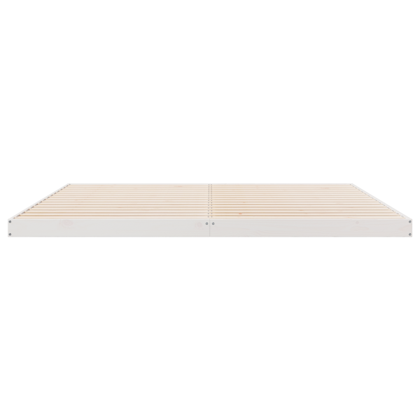 Estructura de cama de suelo madera maciza de pino 200x210 cm M 5