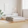Estructura de cama de suelo madera maciza pino blanca 80x220cm 1
