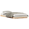 Cama de Chão  Branca 90x220 cm Madeira Sólida de Pinho 3