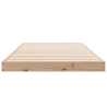 Estrutura de Cama de Piso  Branca 100x220 cm Madeira Sólida de Pinheiro 5