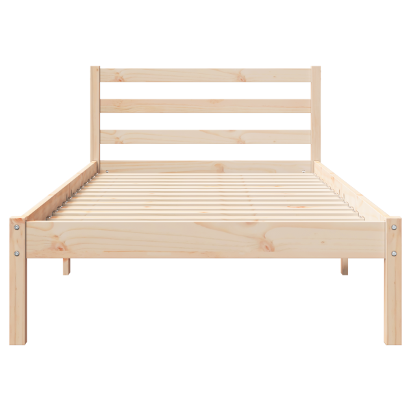 Estructura de cama con cabecero madera maciza pino 100x210 cm M 5
