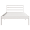 Cama  com Cabeceira Branca 100x210 cm Madeira de Pinho Sólida 5