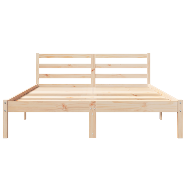 Estructura de cama con cabecero madera maciza pino 160x210 cm M 5