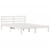 Cama  com cabeceira Branca 160x210 cm Madeira sólida de pinho 2