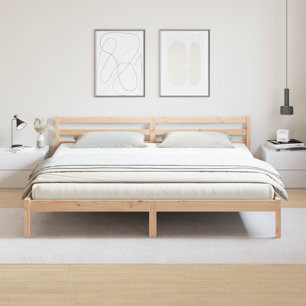 Cama  com cabeceira 180x210 cm Madeira de Pinho M 4