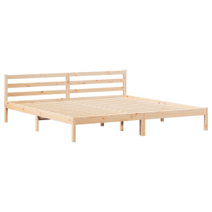 Cama  com Cabeceira 200x210 cm Madeira de Pinho H