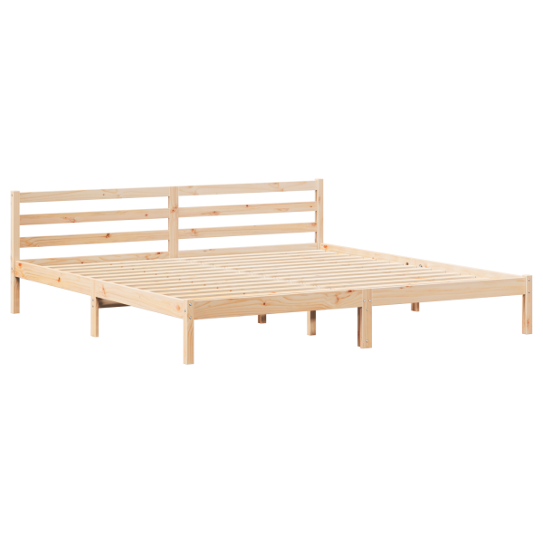 Cama  com Cabeceira 200x210 cm Madeira de Pinho M 2