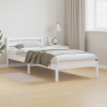 Estructura cama y cabecero madera maciza pino blanco 100x220cm 1