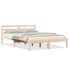 Estructura de cama con cabecero madera maciza pino 140x220 cm 3