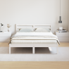 Estructura cama y cabecero madera maciza pino blanco 160x220cm 4
