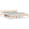 Cama com Cabeceira  200x220 cm Madeira de Pinheiro Sólido 3