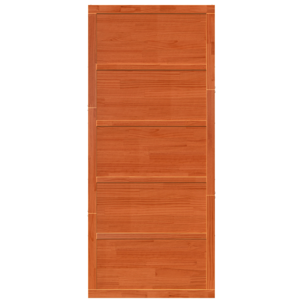 Puerta de Granero Marrón Encerado 80x208 cm Madera Maciza Pino M 4