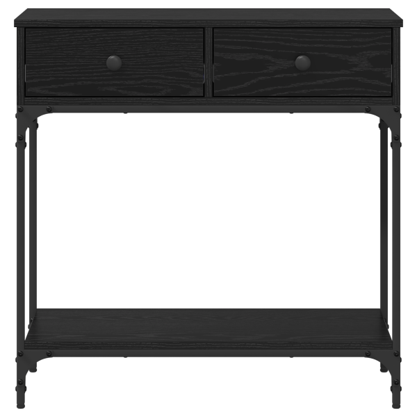 Mesa de Console Carvalho Preto 75x34.5x75 cm Madeira Engenheirada M 5