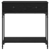 Mesa de Console Carvalho Preto 75x34.5x75 cm Madeira Engenheirada 5