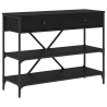 Mesa de Console Carvalho Preto 100x34.5x75 cm Madeira Engenheirada 2