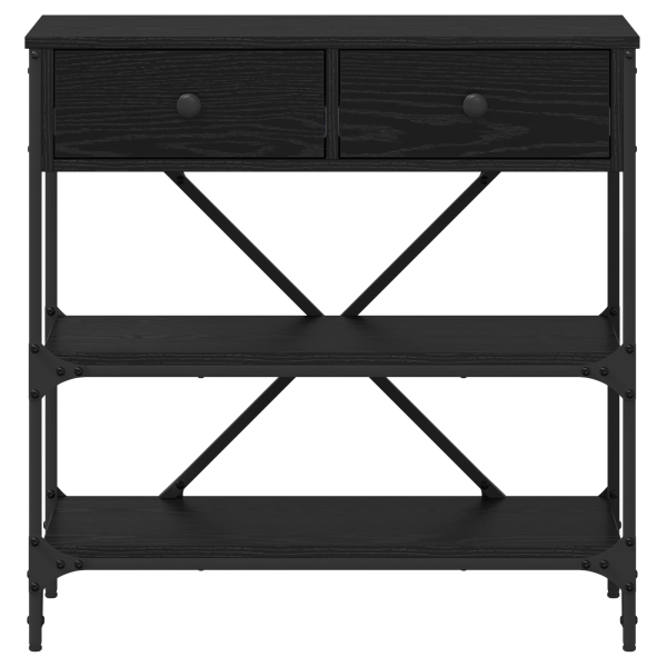Mesa Console Carvalho Preto 75x34.5x75 cm Madeira de Engenharia M 5
