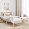Estrado de Cama com Cabeceira 75 x 190 cm de Madeira de Pinho 1