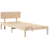 Estrado de Cama com Cabeceira 75 x 190 cm de Madeira de Pinho 2