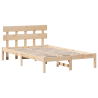 Estrutura de Cama com Cabeceira 135x190 cm Madeira Sólida de Pinho 2