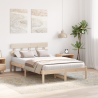Estrutura de Cama com Cabeceira 135x190 cm Madeira Sólida de Pinho 5