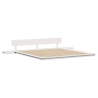 Estrado de Cama com Mesas de Cabeceira Branco 200x200cm Madeira Maciça 2