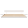 Marco de Cama con Mesas de Noche Blanco 200x200cm Madera Maciza 5