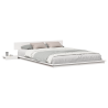 Estrado de Cama com Mesas de C cabeceira Branco 150x200cm Madeira Sólida 3