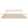 Estrado de Cama com Mesas de C cabeceira Branco 150x200cm Madeira Sólida 5
