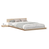 Estrado de Cama com Mesas de Cabeceira 120x200cm Madeira Maciça 4