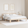 Marco de Cama de Madera de Pino Natural Madera Maciza de Pino 1