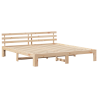 Marco de Cama de Madera de Pino Natural Madera Maciza de Pino 2