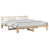 Estrutura de Cama de Madeira de Pinho Natural Natural 3