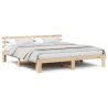 Estrutura de Cama de Madeira de Pinho Natural Natural 4