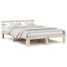 Estructura de Cama Natural de Madera de Pino Natural 4